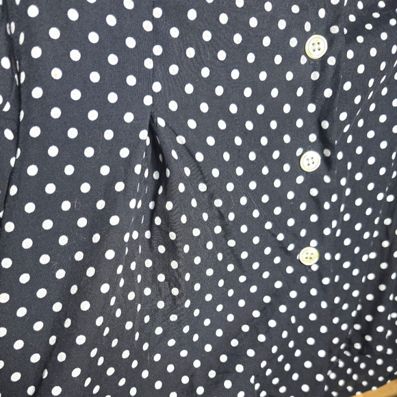 Esprit polka dot button-down shirt Size:M Color:Black/White - Picture 2 of 6